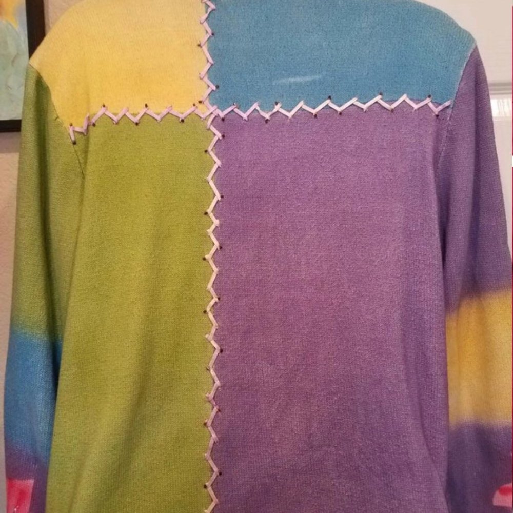 Beautiful And Unique Patchwork Cardigan From Sand… - image 2